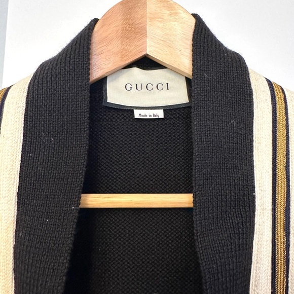 Black Wool Cardigan With Bee - Picture 2 of 3